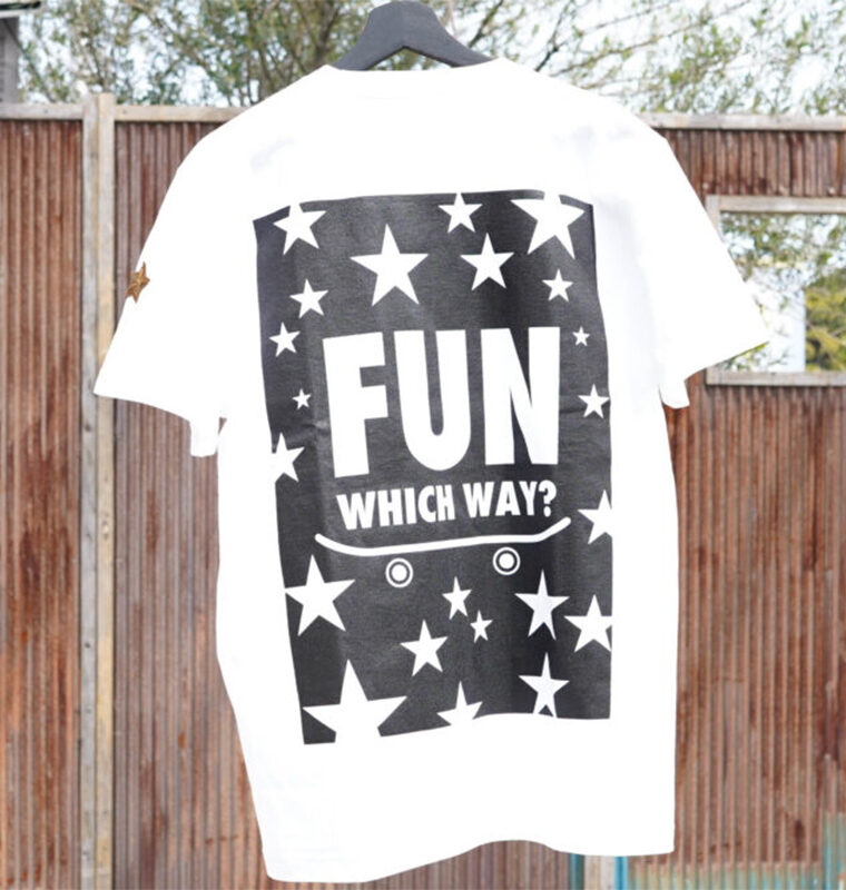 FUN Naughty T-shirt[STAR] 3カラー White×Black Black×White Black×Black 3サイズ M L XL