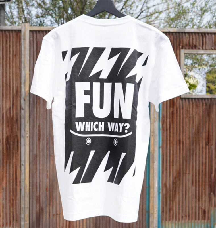 FUN Naughty T-shirt[SLASH] 3カラー White×Black Black×White Black×Black 3サイズ M L XL