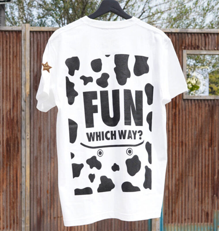 FUN Naughty T-shirt[MOO] 3カラー White×Black Black×White Black×Black 3サイズ M L XL
